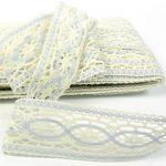 Мереживо 75038 205, екрю / блакитне - Зображення 2