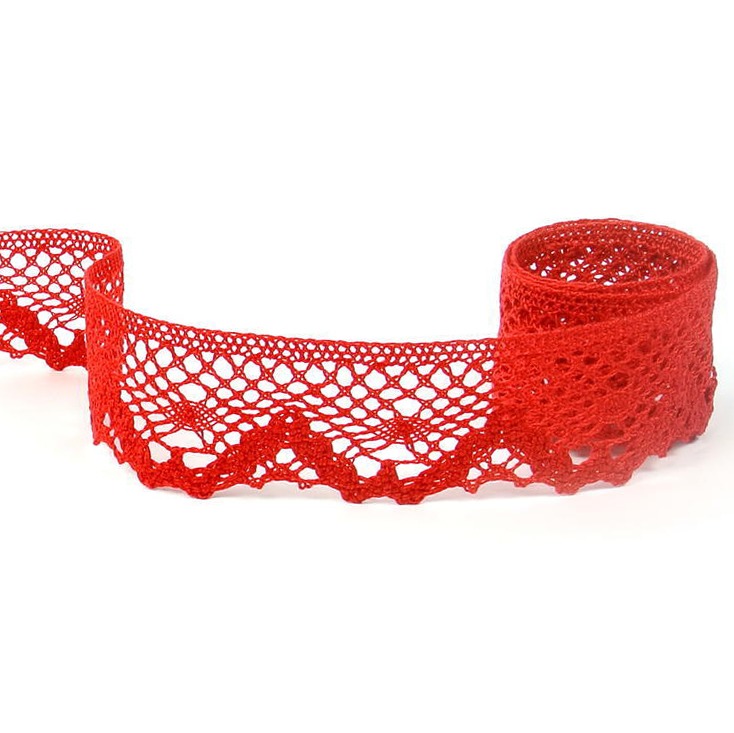 75261_06083-1 Мереживо 75261 083, червоний - Зображення 1