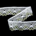 Мереживо 75261 127, білий + сірий