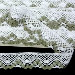 Мереживо 75261 127, білий + сірий - Зображення 2