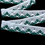 Мереживо 75261 243, біле / зелене