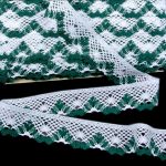 Мереживо 75261 243, біле / зелене - Зображення 2