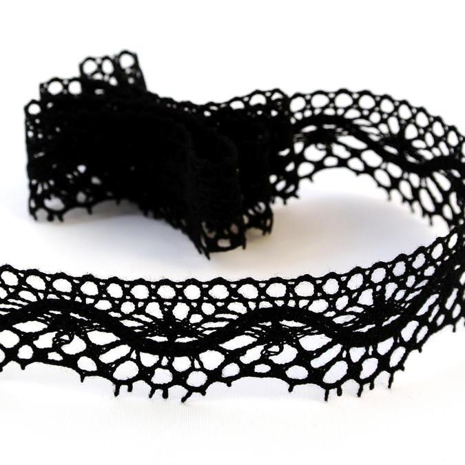 75416_06100_z1sl Мереживо 75416 100, чорне - Зображення 1