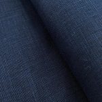 Лляна тканина 4с33/999 темно-синя, пом'якшена