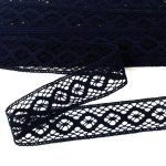 Мереживо 75250 085, темно-синє, 32 мм - Зображення 2