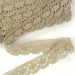 Мереживо 75394 21396, льон сірий, 25 мм