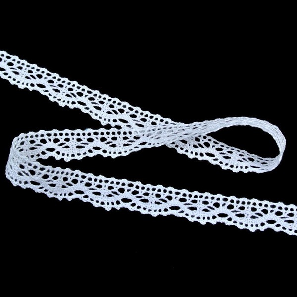 Мереживо 75395 000, біле, 16 мм