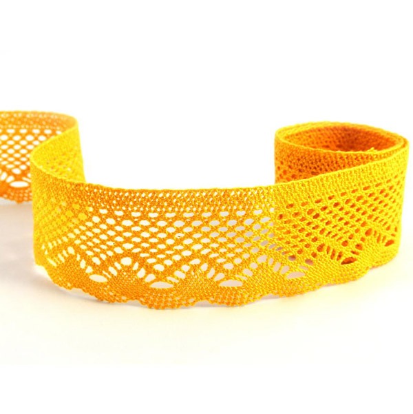 Мереживо 75414 071, темно-жовтий, 55 мм