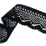 Мереживо 75414 100, чорне, 55 мм