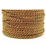 Тасьма металізована 1,65 мм, золото, червоний, зелений - Зображення 3