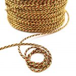 Тасьма металізована 1,65 мм, золото, червоний, зелений - Зображення 2