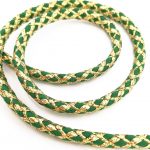 Шнур кручений металізований, золото + зелений - Зображення 2