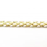 Шнур кручений металізований, золото + білий - Зображення 3