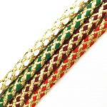 Шнур кручений металізований, золото + зелений - Зображення 4