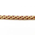 Шнур кручений металізований, золото + бордо - Зображення 3