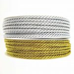 Шнур кручений металізований 4,2 мм, золото/срібло - Зображення 3