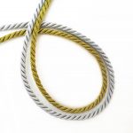 Шнур кручений металізований 4,2 мм, золото/срібло