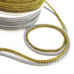Шнур кручений металізований 4,2 мм, золото/срібло - Зображення 2