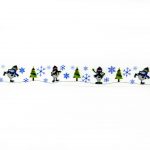 Стрічка з друком святкова сніговик, ялинка, сніжинка - Зображення 2