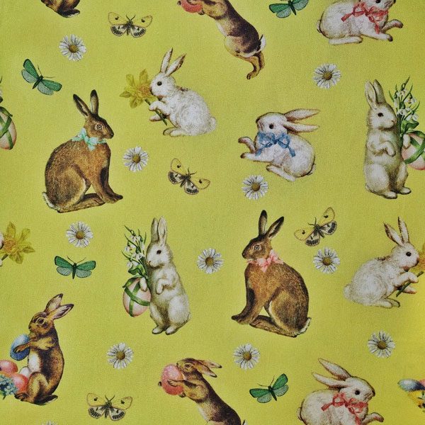 тканина декор пасхальні зайчики зайці принт