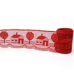 Мереживо 75157 052, темно-червоне, 73 мм