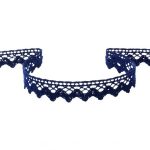 Мереживо 75259 085, темно-синій, воронове крило , 17 мм