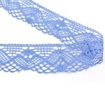 Мереживо 75572 016, блакитний, волошковий, 65 мм