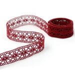 Мереживо 81040 072, бордовий, 17 мм