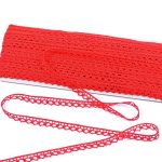Мереживо 82195 013, червоний, 10 мм