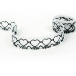 Мереживо 75133 003, білий + чорний, 19 мм