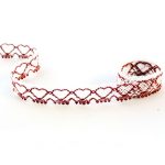 Мереживо 75133 268, біле/червоне, 19 мм