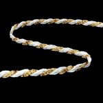 Мереживо 75481 10023, біле + золото, 06 мм