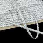 Мереживо 75481 10087, біле + срібло, 06 мм