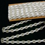 Мереживо 75527 076, сіре + біле, 15 мм