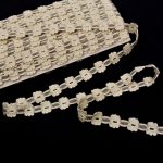 Мереживо 75527 137, суровий + сірий, 15 мм