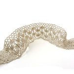 Мереживо 75543 137, суровий + сірий, 82 мм