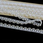 Мереживо 81197 10023, біле + золото, 22 мм