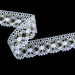 Мереживо 82231 10023, біле + золото, 32 мм