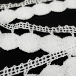 Оксамитове (бархатне) мереживо 509/30, біле, 42 мм - Зображення 2