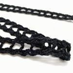 Оксамитове (бархатне) мереживо 64/10-30, чорне, 20 мм - Зображення 2