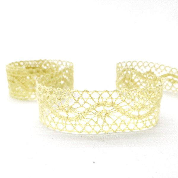 75577-081-01 Мереживо 75577 081, жовте, 25 мм - Зображення 1