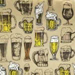 Декоративна тканина преміум класу ОВ-20, принт пиво