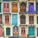 Декоративна тканина преміум класу ОВ-21, принт будиночки