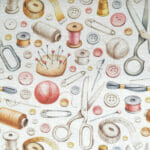 Декоративна тканина преміум класу ОВ-22, принт швейний