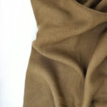 Лляна тканина 4с33/1569 темна жовто-бежева, костюмна - Зображення 2