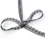 Мереживо 81128 100, чорне, 14 мм