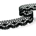 Мереживо 82155 100, чорне, 23 мм