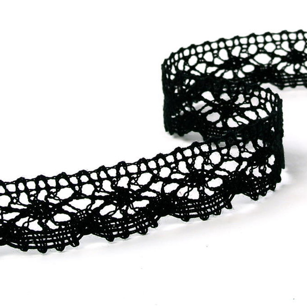 82155_06100-2 Мереживо 82155 100, чорне, 23 мм - Зображення 1