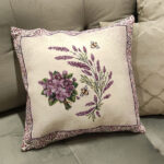 Декоративна гобеленова наволочка на подушку NP33, лаванда