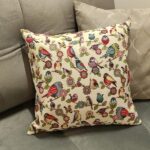 Декоративна гобеленова наволочка на подушку NP35, пташки